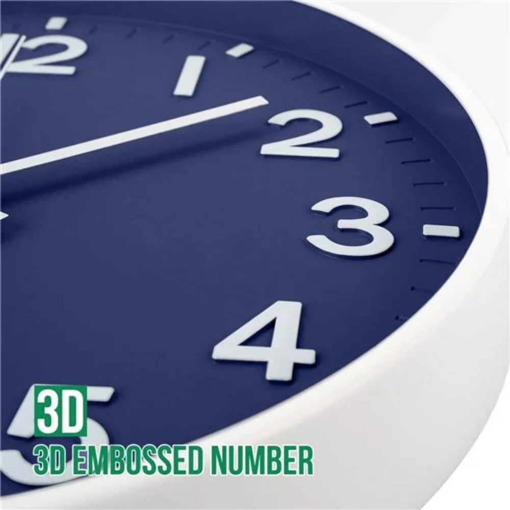 Wall Clocks Battery Operated,12 inch Silent Non Ticking Modern Wall